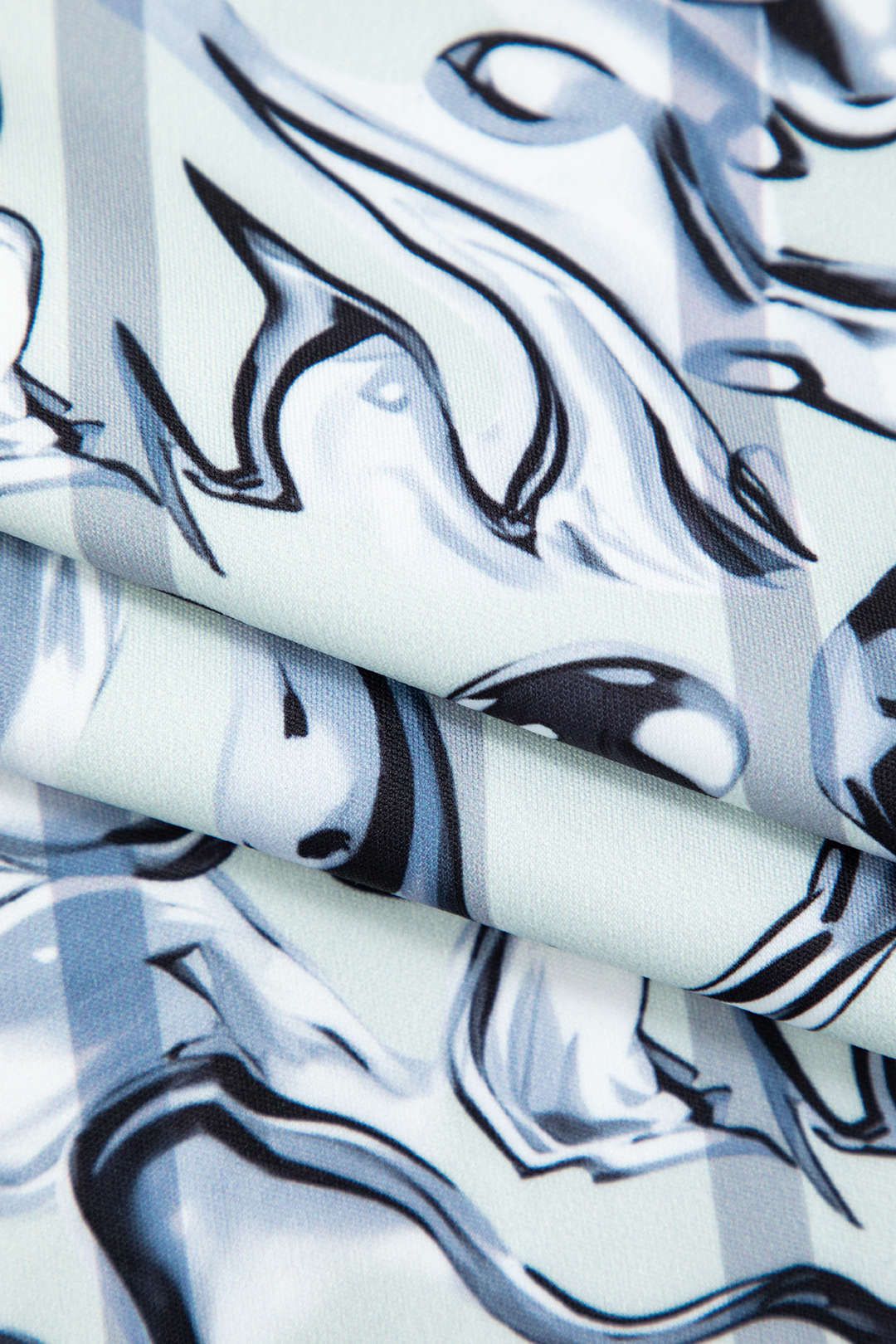 Printed Crew Neck Long Sleeve Crop Top sold by Micas product image thumbnail 3