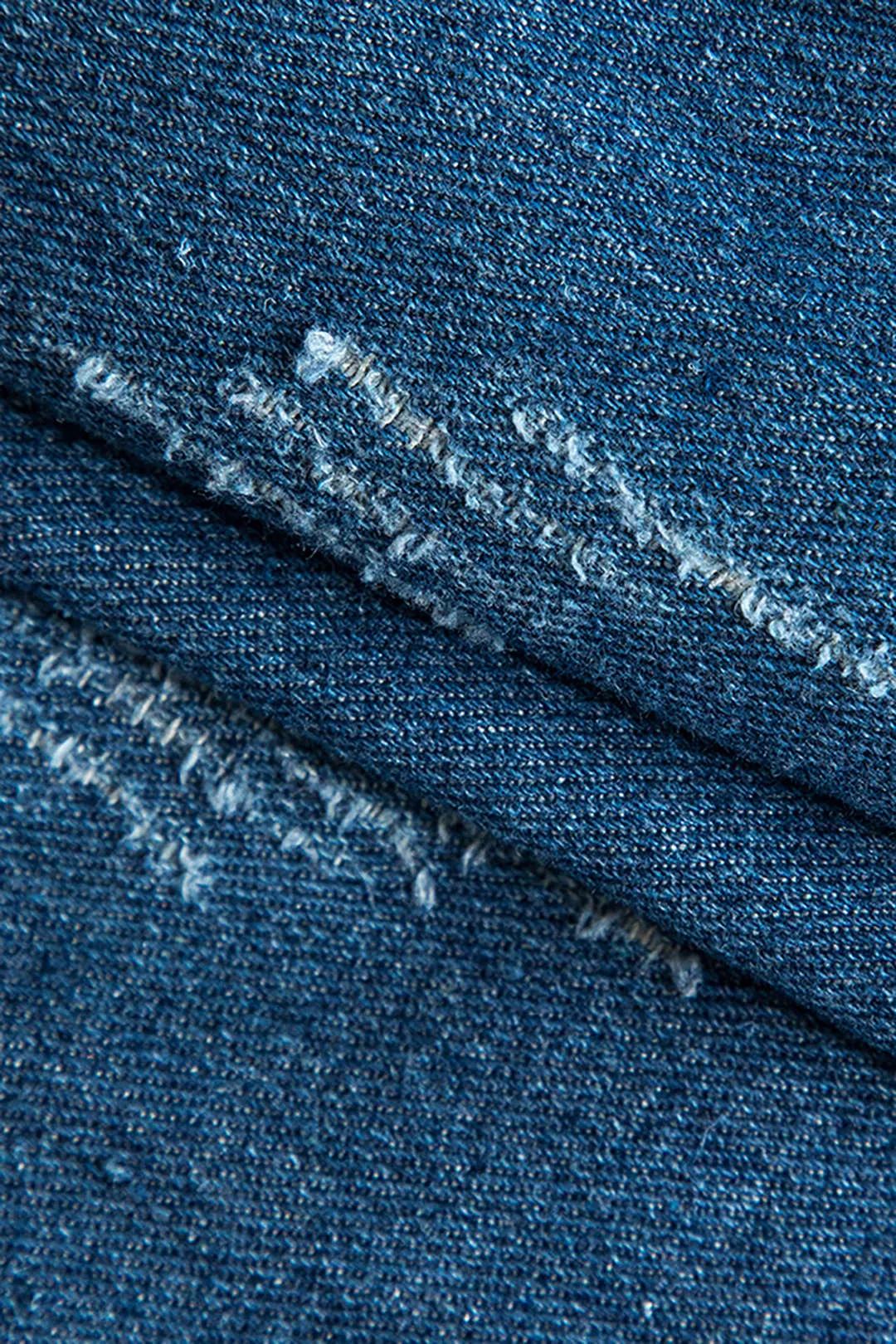 High Waist Fringe Pocket Ripped Denim Shorts sold by Micas product image thumbnail 4