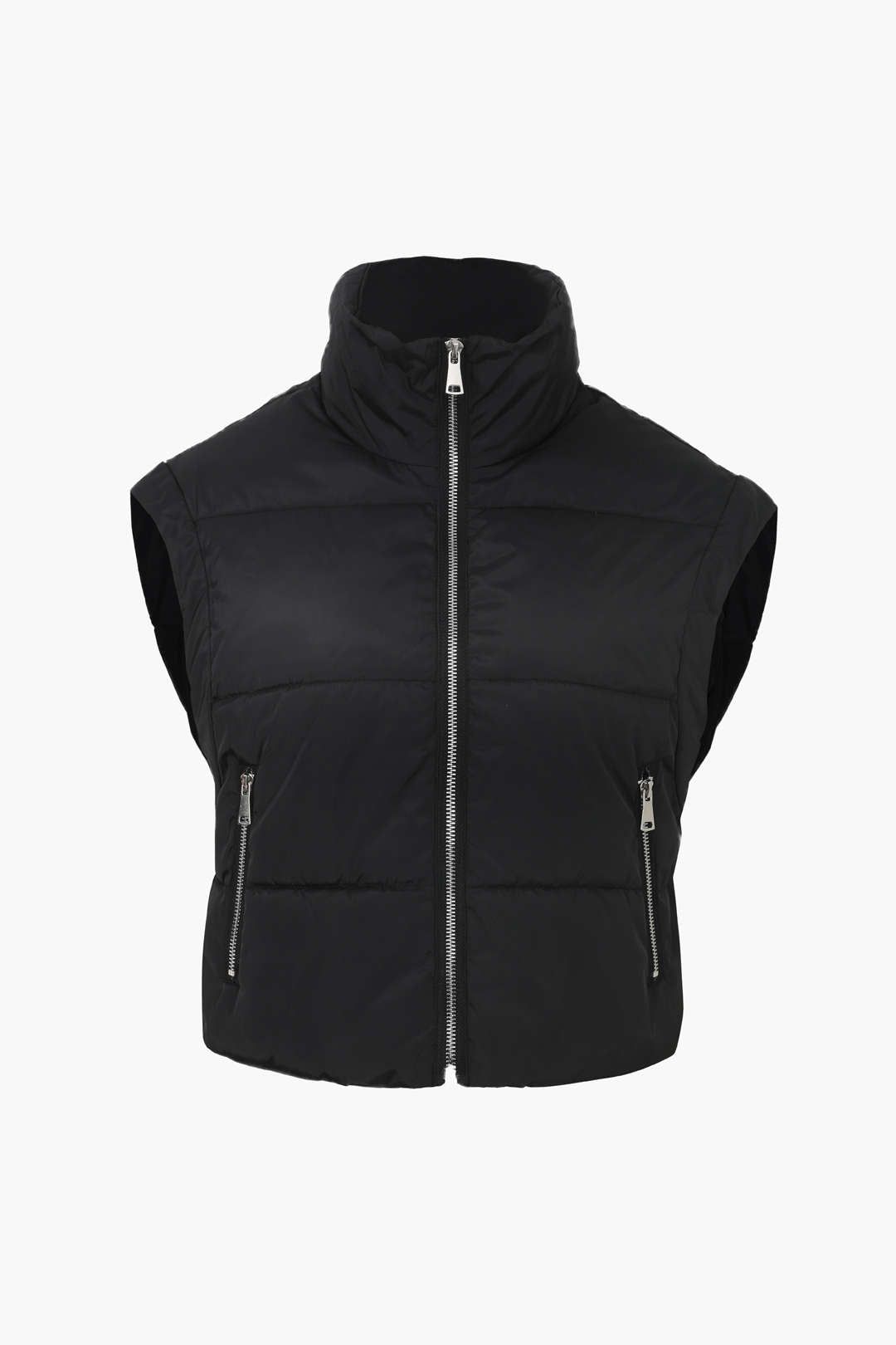 Stand Collar Zip Up Puffer Vest sold by Micas