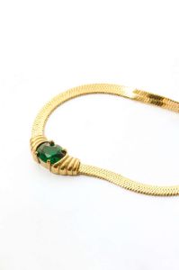 Emerald Snake Chain Necklace sold by Micas