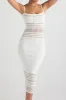 Solid Hollow Out Slip Midi Dress sold by Micas