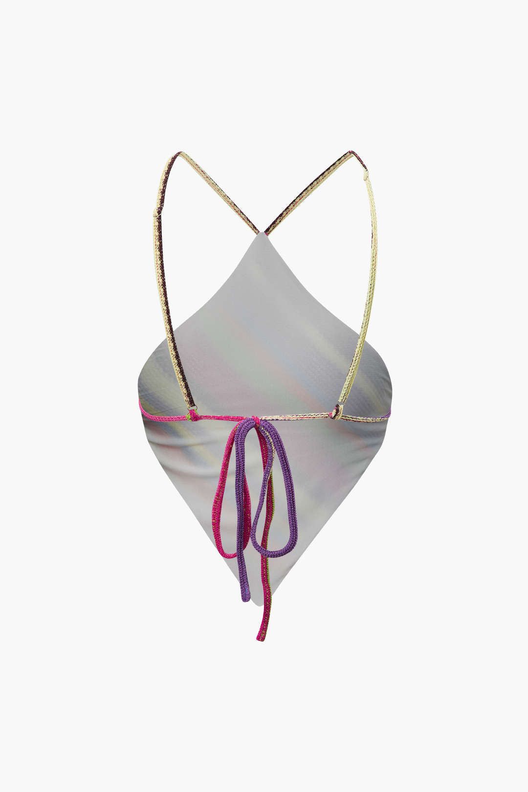 Rainbow Stripe Knit V-Hem Cami And Slit Skirt Set sold by Micas product image thumbnail 4