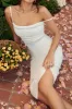 Solid Hollow Out Slip Midi Dress sold by Micas