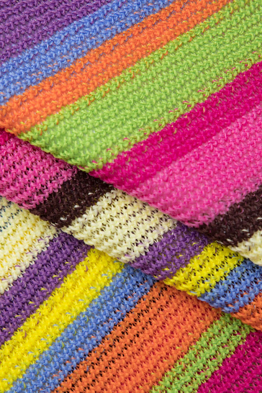 Rainbow Stripe Knit V-Hem Cami And Slit Skirt Set sold by Micas product image thumbnail 8