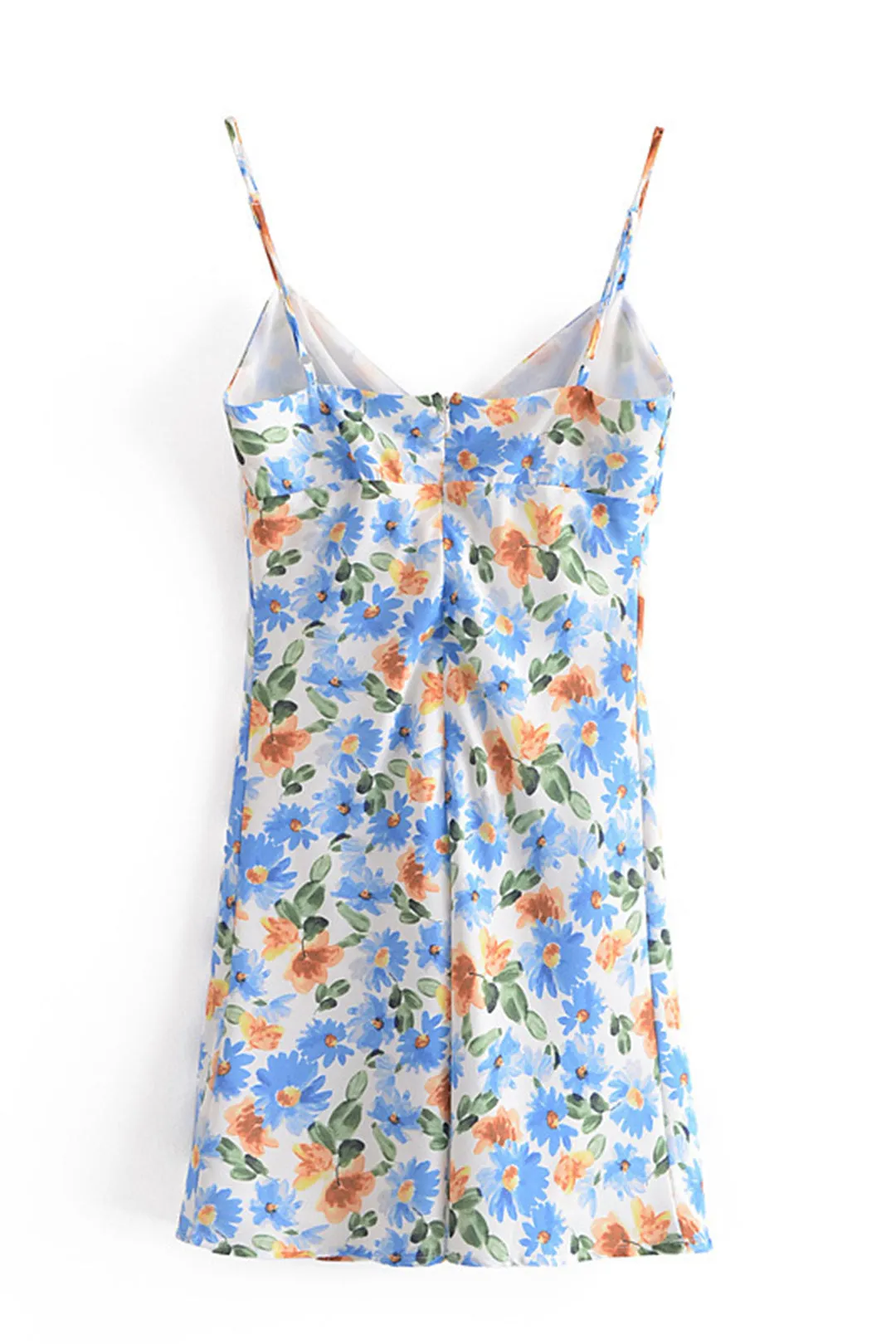 Floral Print Tie Up Slip Mini Dress sold by Micas product image thumbnail 2