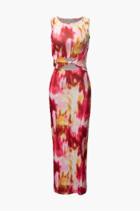 Tie Dye Knot Front Sleeveless Maxi Dress sold by Micas