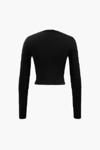 Printed Long Sleeve Crop Top sold by Micas