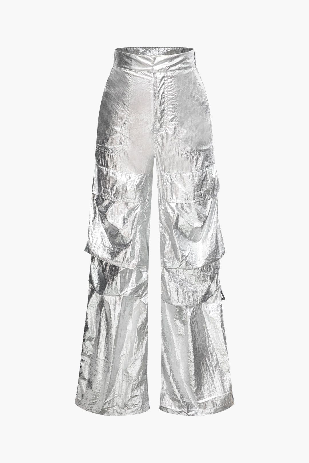 Metallic Wide Leg Cargo Pants sold by Micas product image thumbnail 2