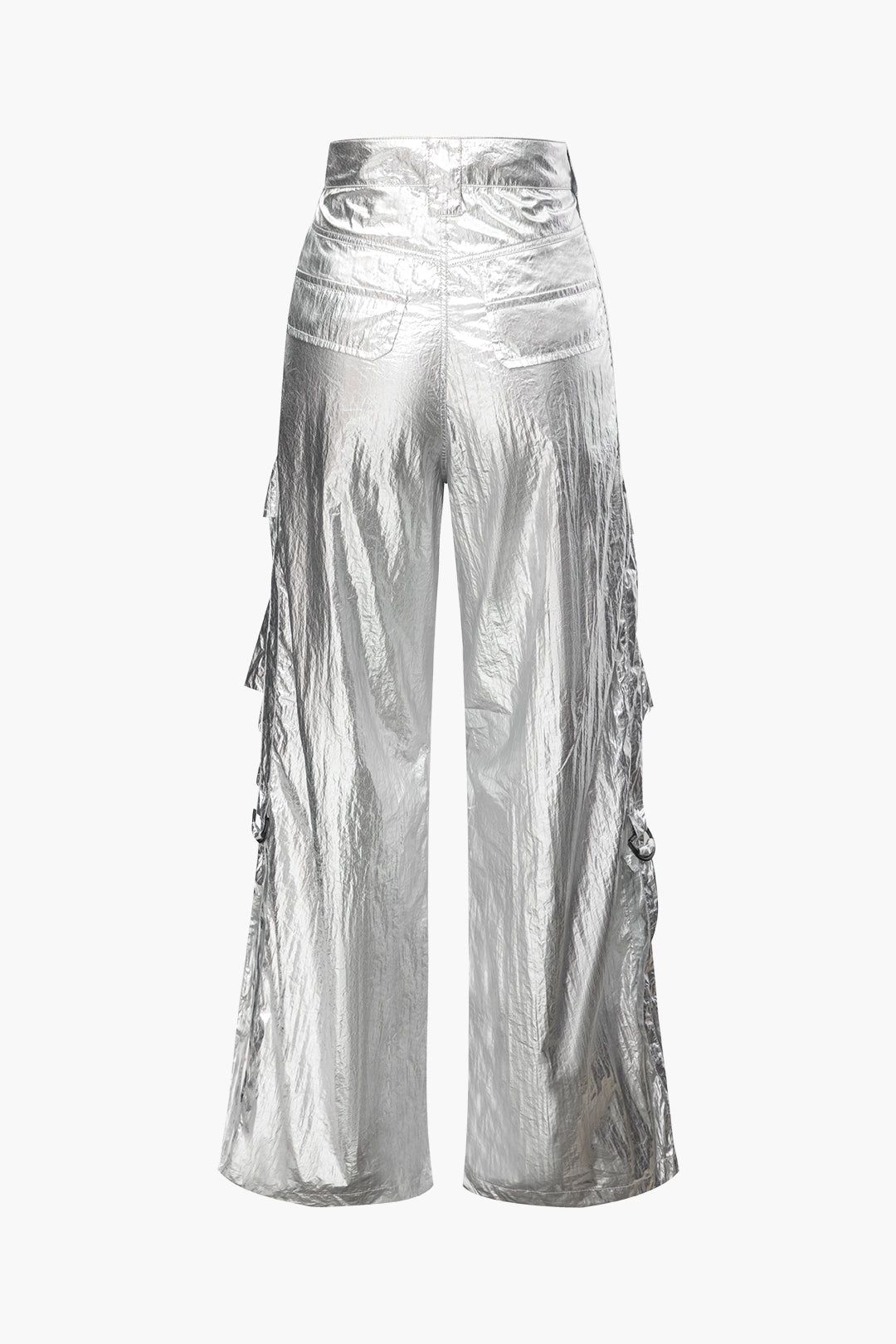 Metallic Wide Leg Cargo Pants sold by Micas product image thumbnail 3