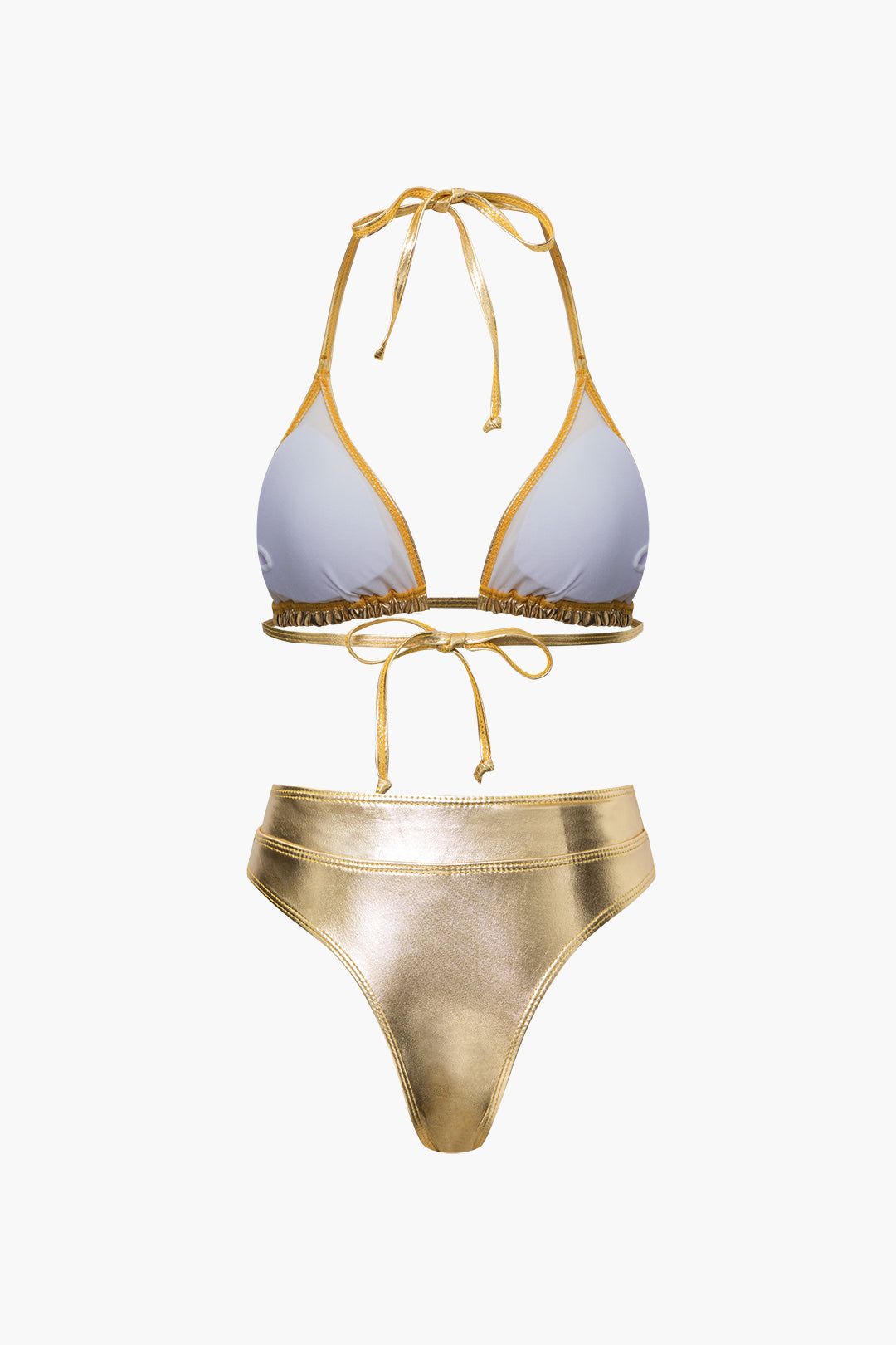 Metallic Halter Tie Bikini Set sold by Micas product image thumbnail 2