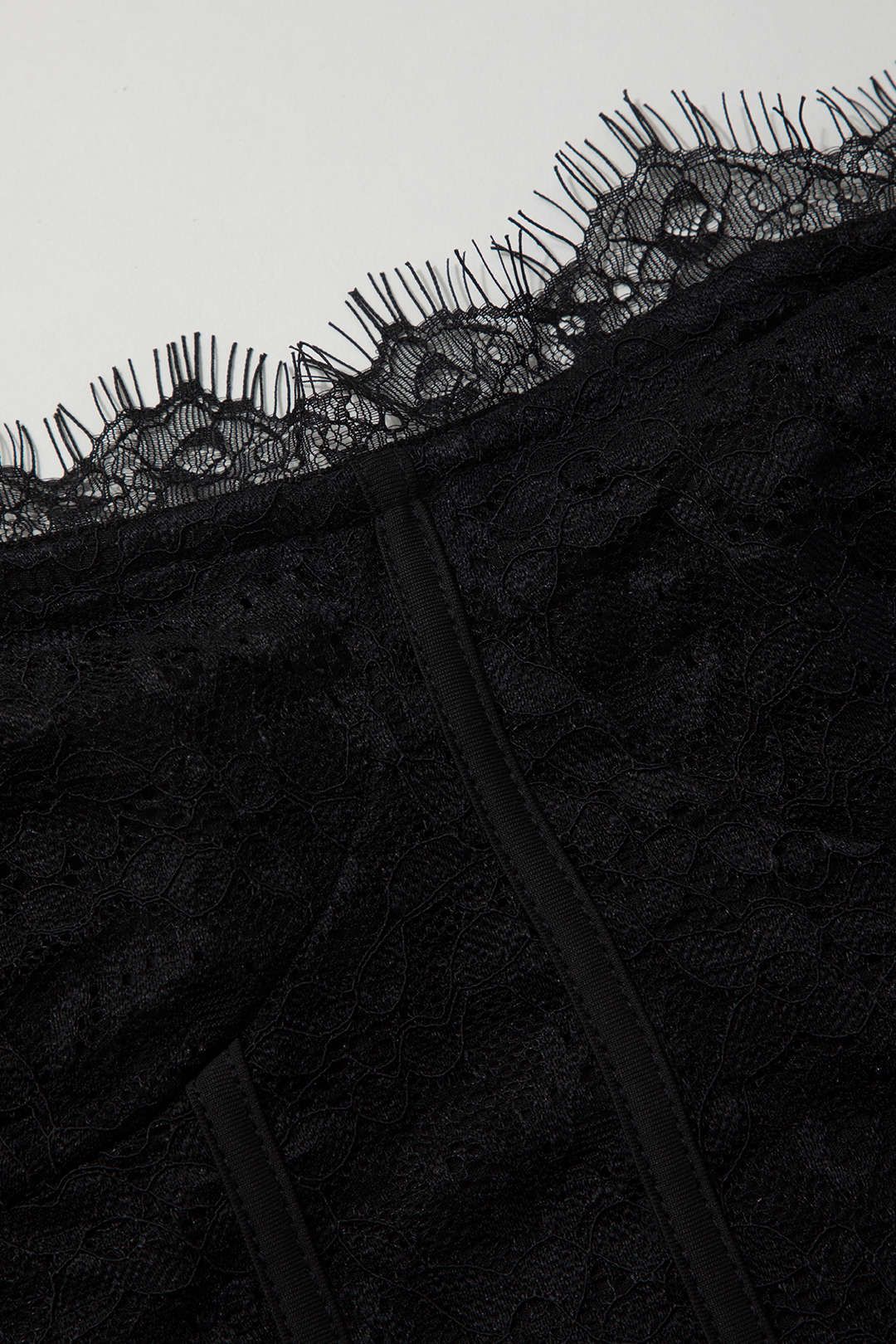 Lace Trim Strapless Romper sold by Micas product image thumbnail 3