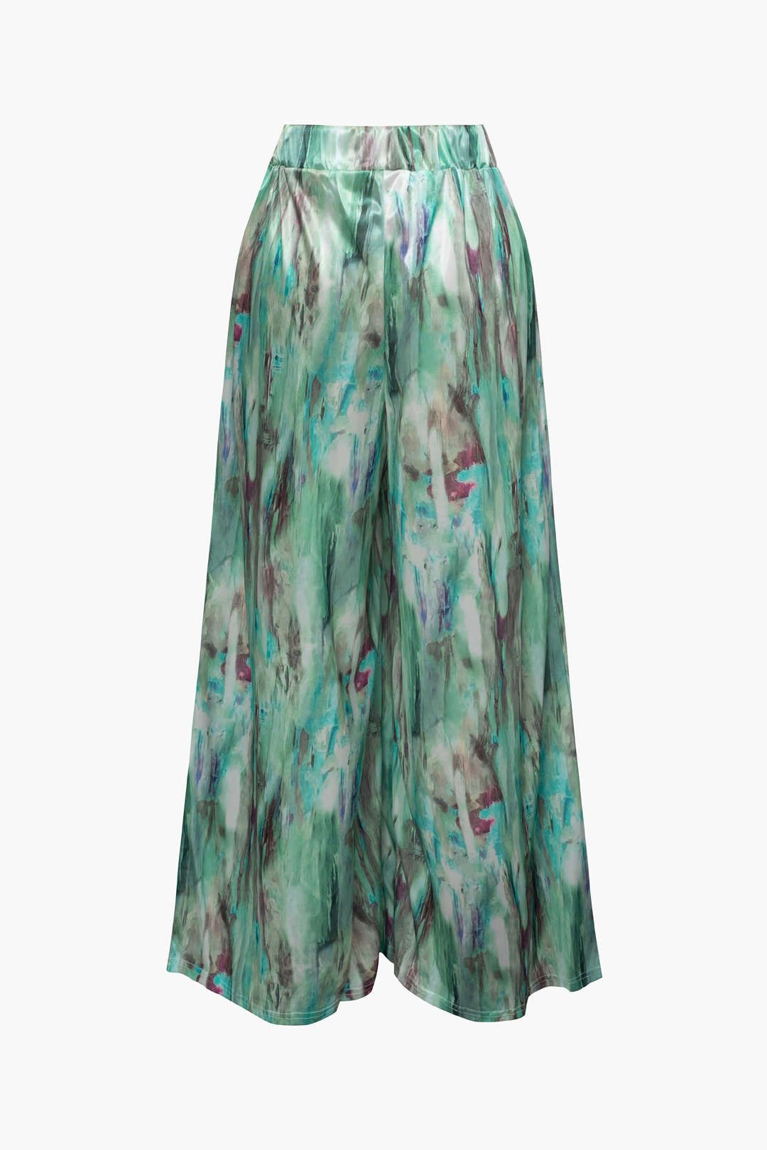 Oil Painting Bow Smocked Tube Top And Wide Leg Pants Set sold by Micas product image thumbnail 5