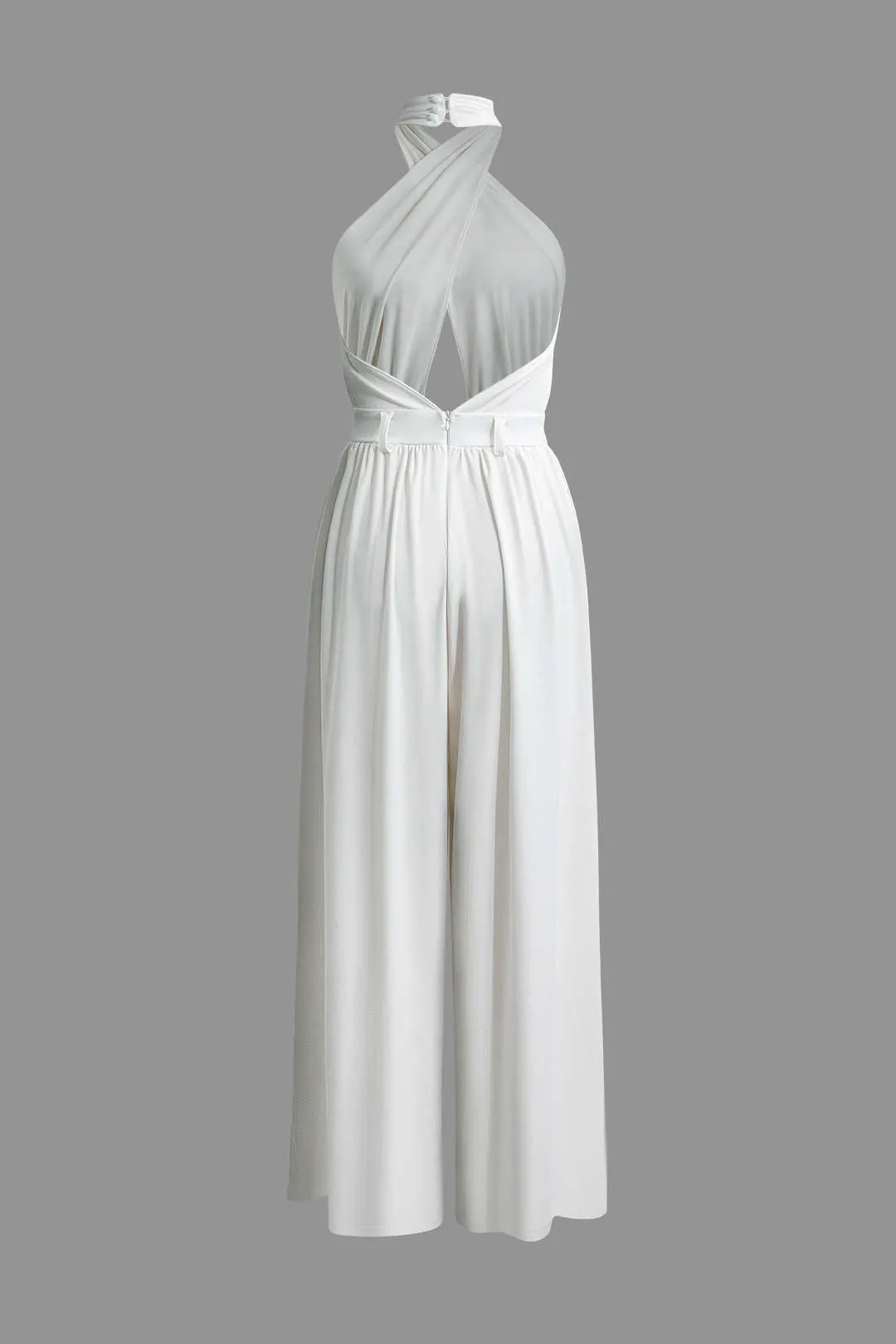 Cross Cut Out Rygløs plisseret Jumpsuit med brede ben sold by Micas product image thumbnail 2