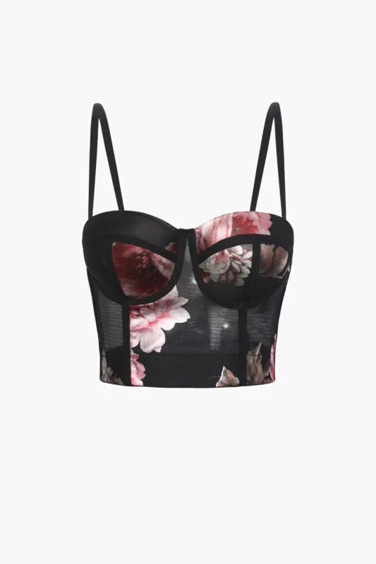 Blomsterprint bustier top sold by Micas