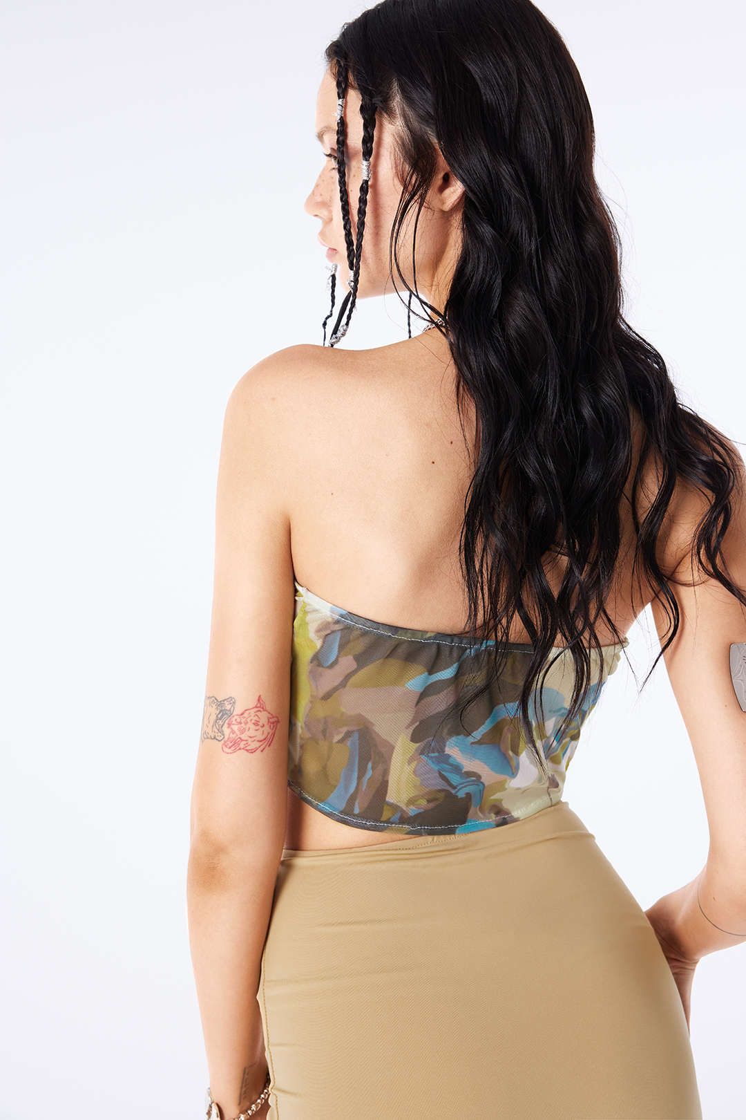 Abstract Print Mesh Tube Top sold by Micas product image thumbnail 5