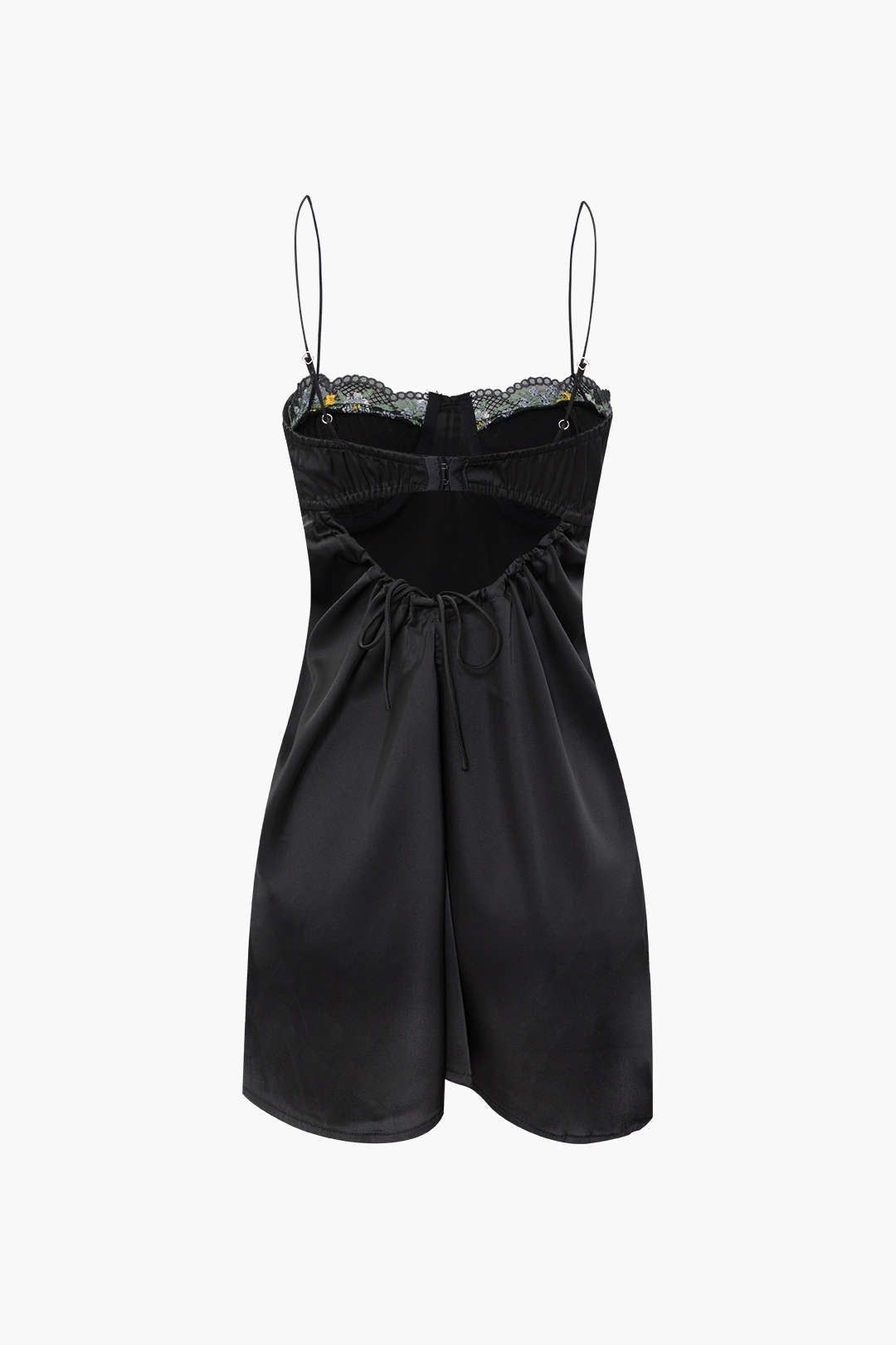 Floral Embroidery Lace Trim Backless Mini Dress sold by Micas product image thumbnail 4