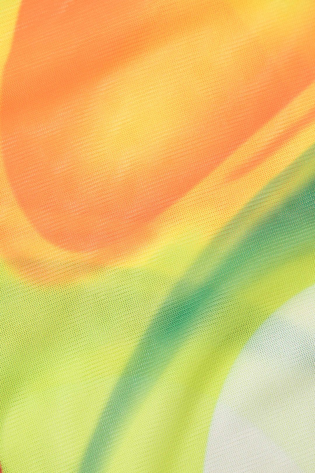 Abstract Print Mesh Long Sleeve Top sold by Micas product image thumbnail 4