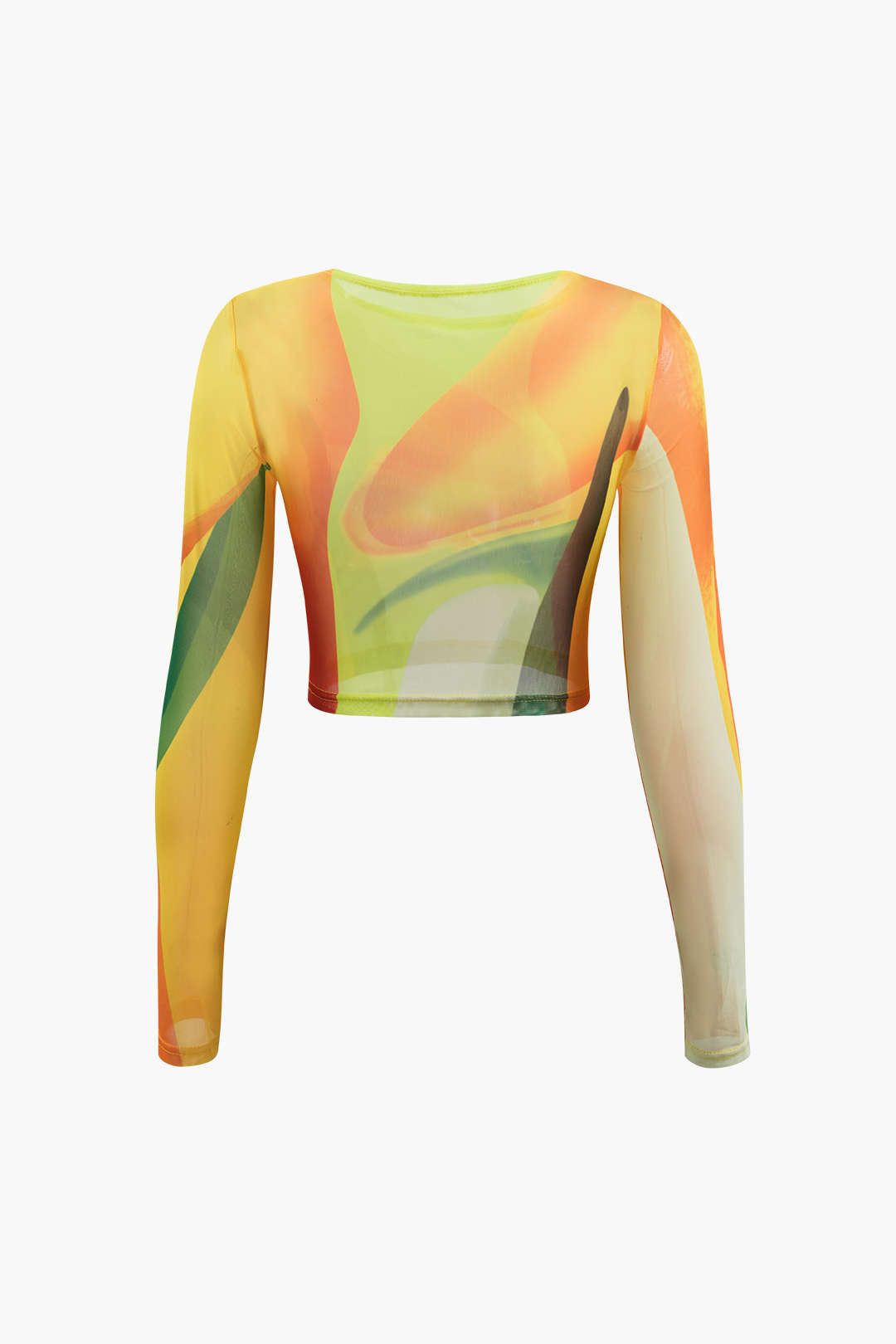 Abstract Print Mesh Long Sleeve Top sold by Micas product image thumbnail 2