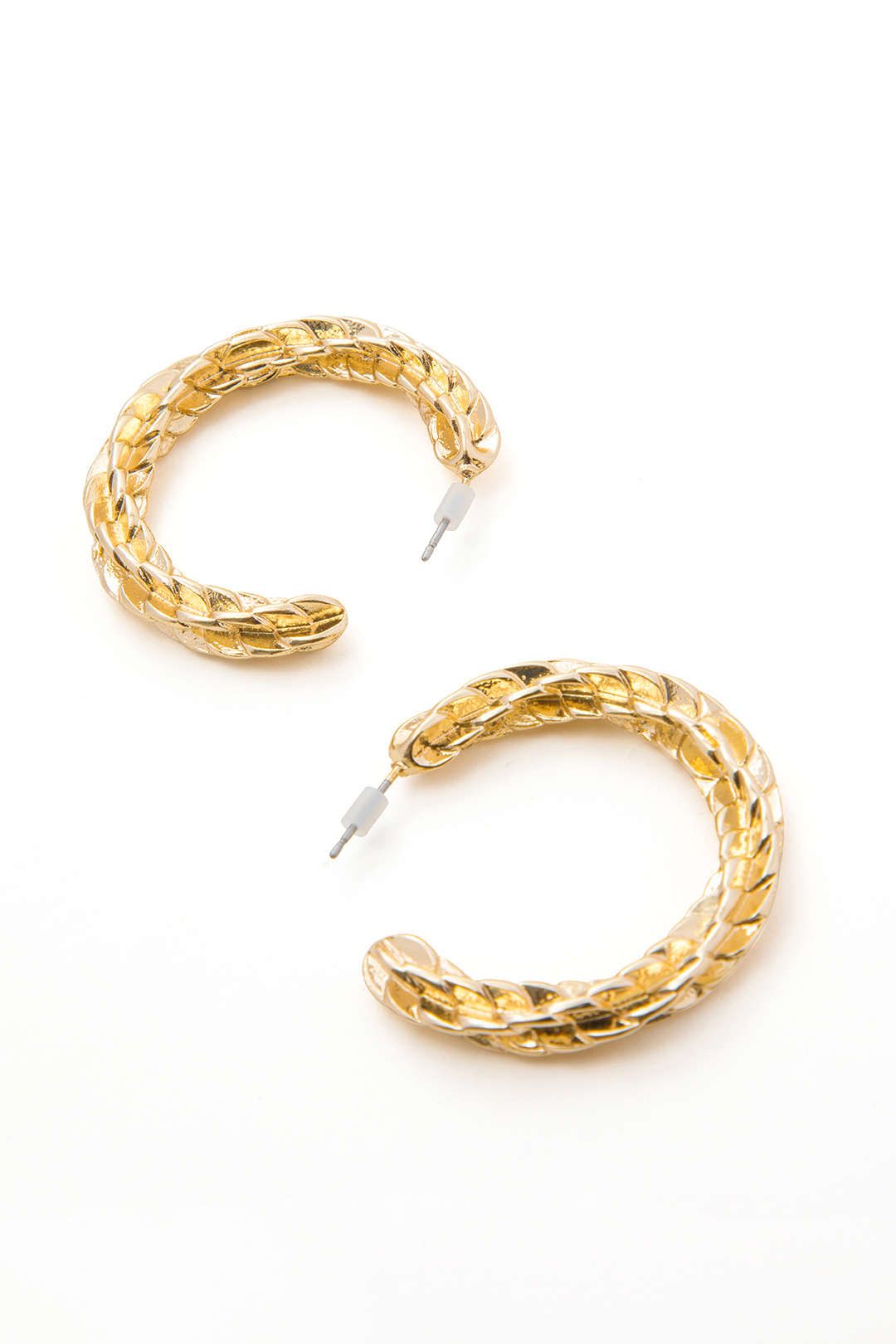 Textured Hoop Earrings sold by Micas product image thumbnail 2