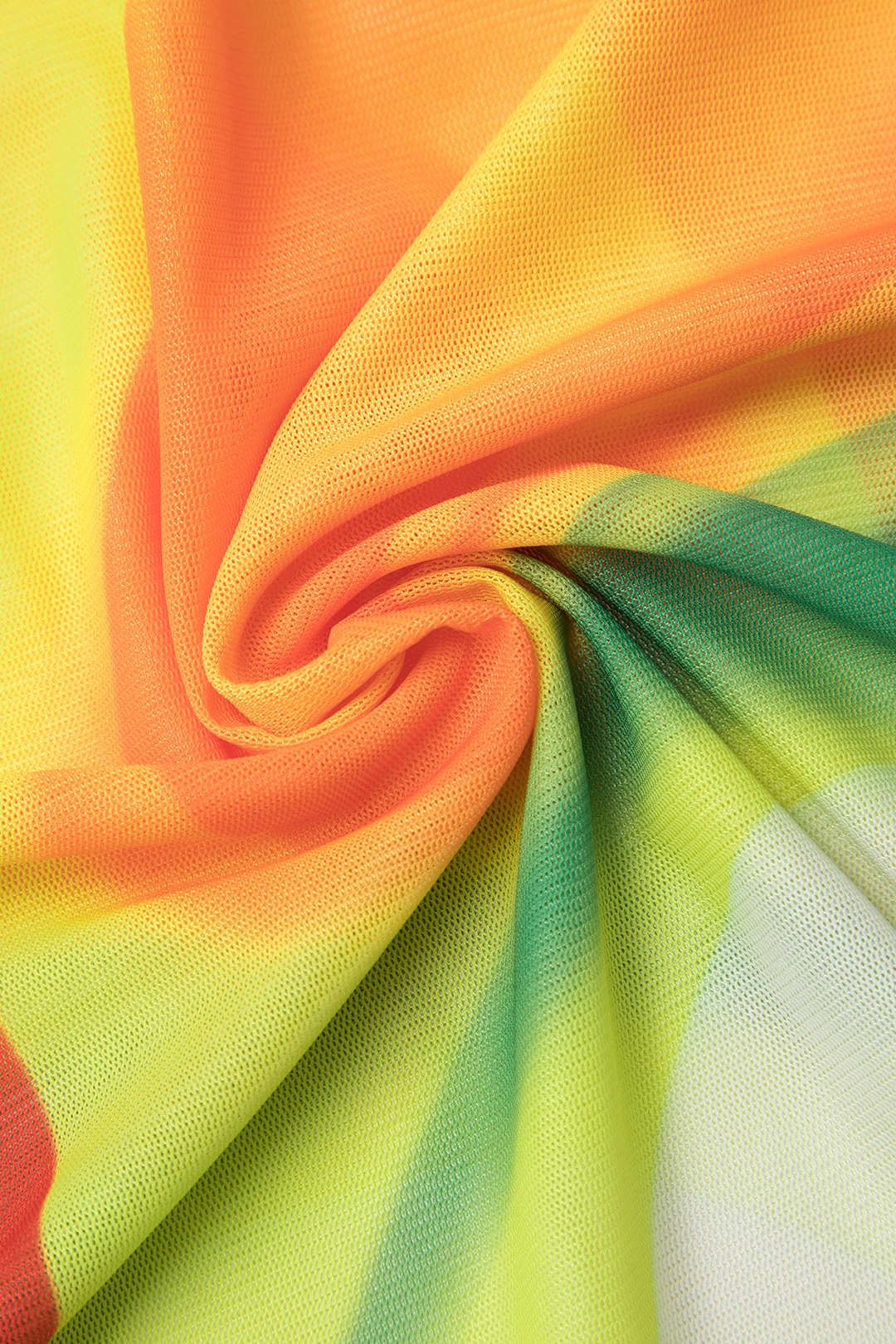 Abstract Print Mesh Long Sleeve Top sold by Micas product image thumbnail 3