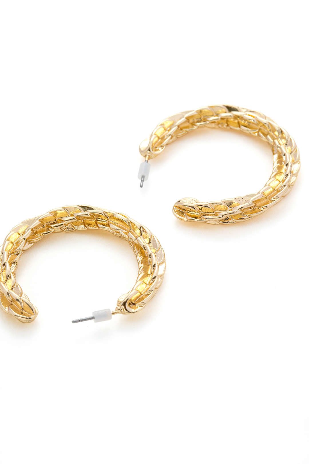 Textured Hoop Earrings sold by Micas product image thumbnail 3