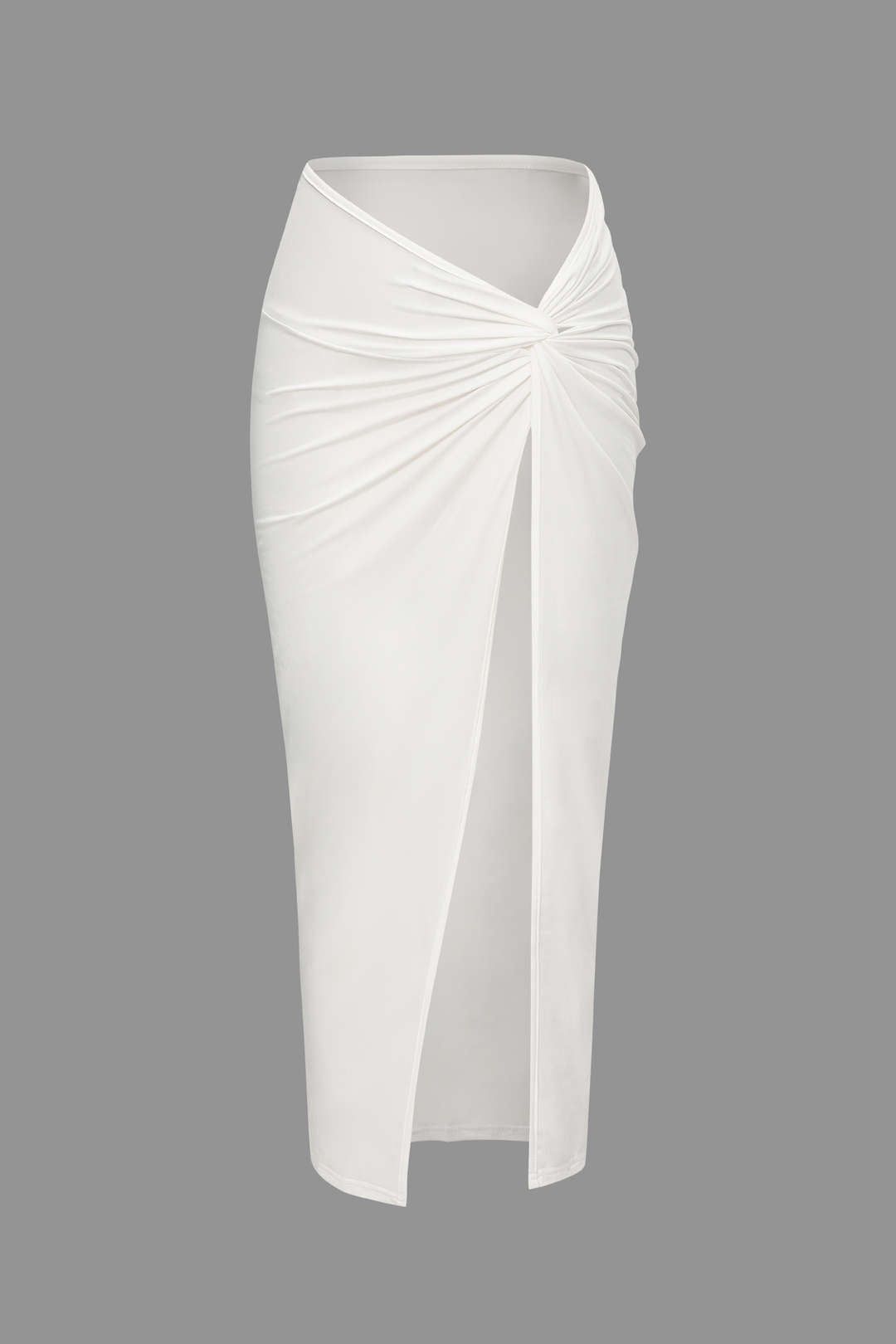 Twisted Long Sleeve Crop Top And Split Skirt Set sold by Micas product image thumbnail 3