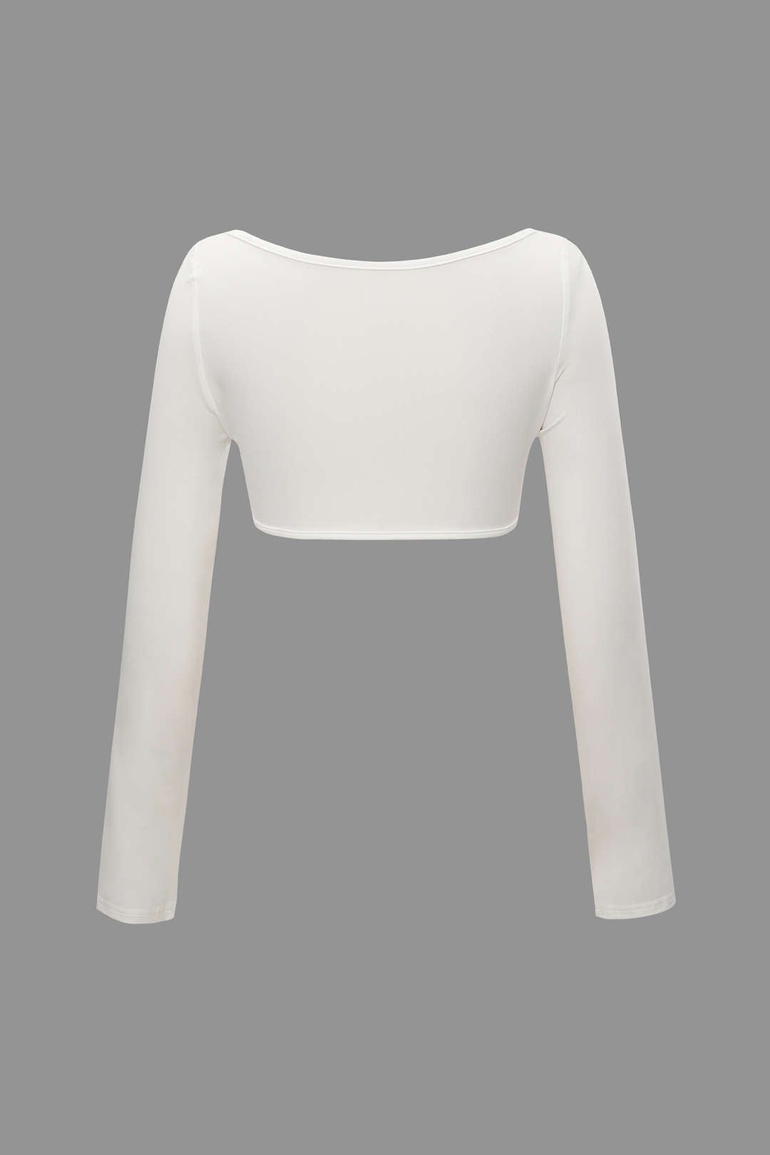 Twisted Long Sleeve Crop Top And Split Skirt Set sold by Micas product image thumbnail 4