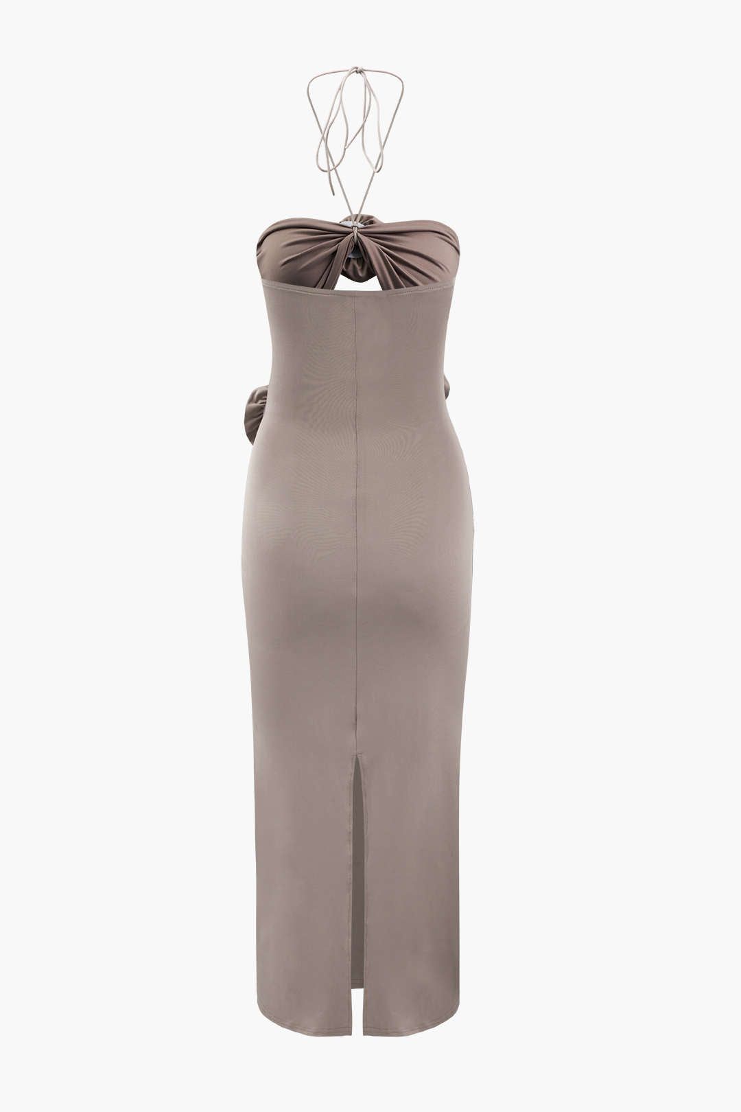 Rose Halter Neck Cut Out Midi Dress sold by Micas product image thumbnail 2