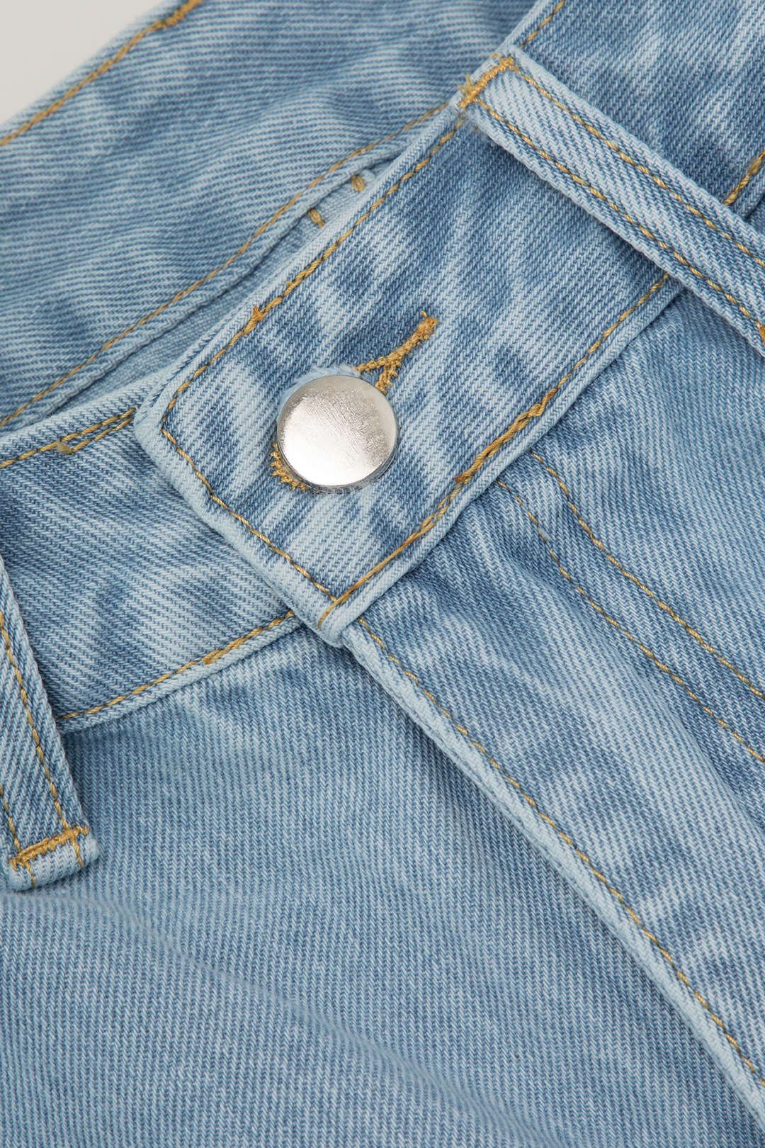 Patch Pocket Button Up Denim Shorts sold by Micas product image thumbnail 3