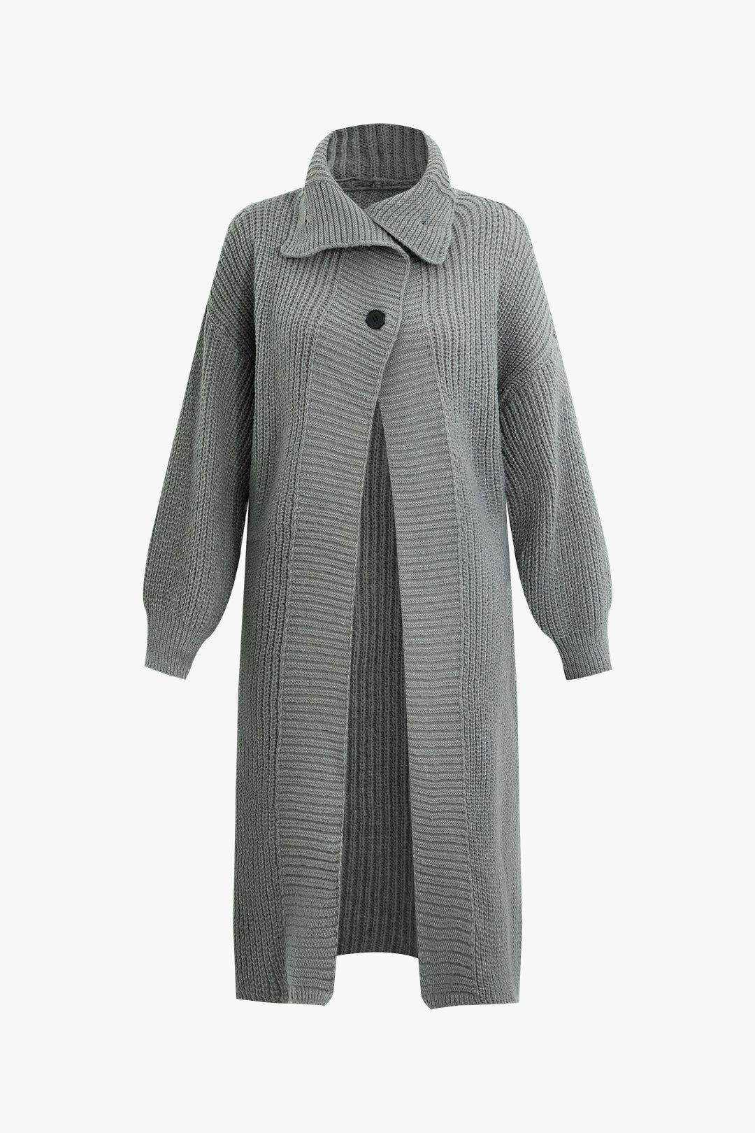 Stand Collar Long Sleeve Knit Coat sold by Micas