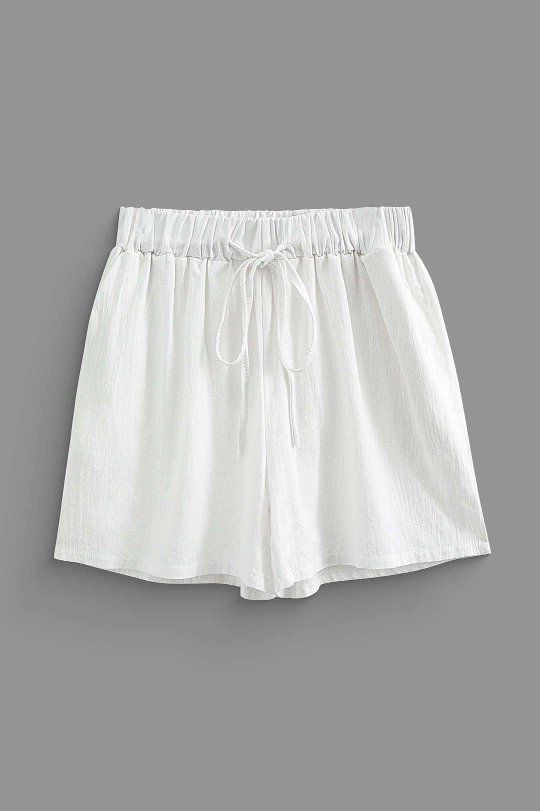 Round Neck T-shirt And Tie Waist Shorts Set sold by Micas product image thumbnail 3