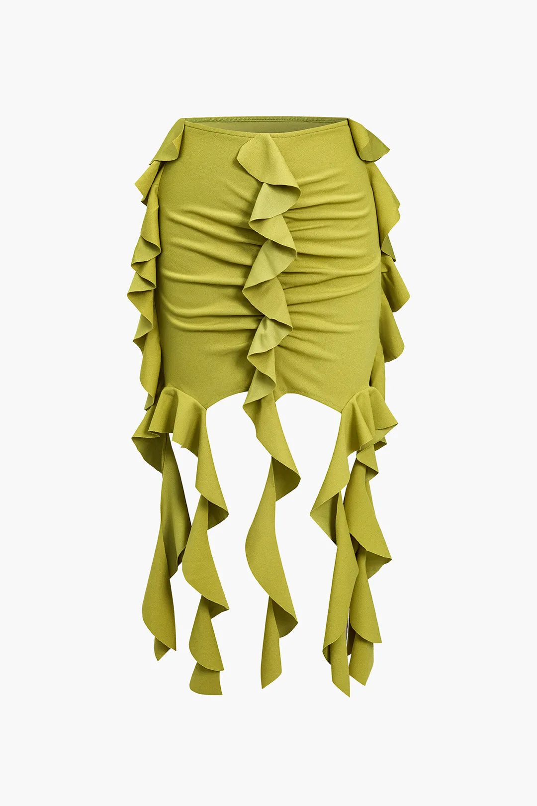 Solid Crop Tank Top Og Flæse Nederdel Sæt sold by Micas product image thumbnail 3