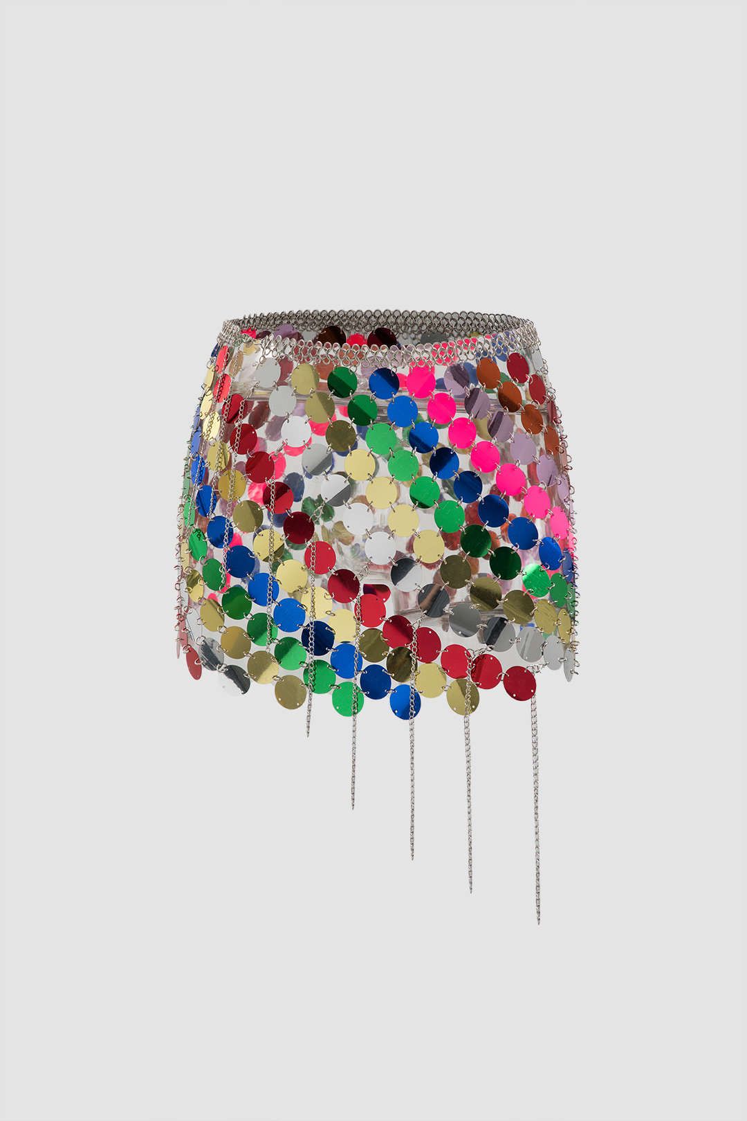 Multicolored Sequin Disc Mini Skirt sold by Micas