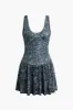 Tie Dye Print Tank Mini Kjole sold by Micas