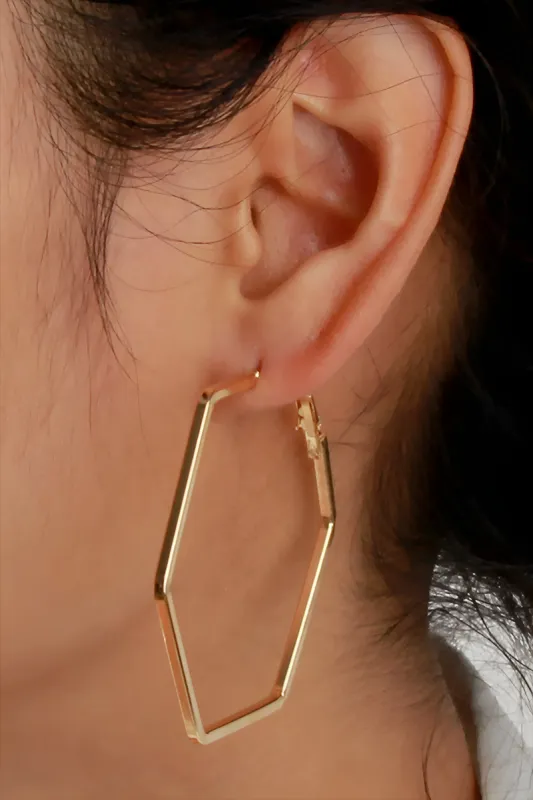 Geometric Hexagonal Earrings sold by Micas