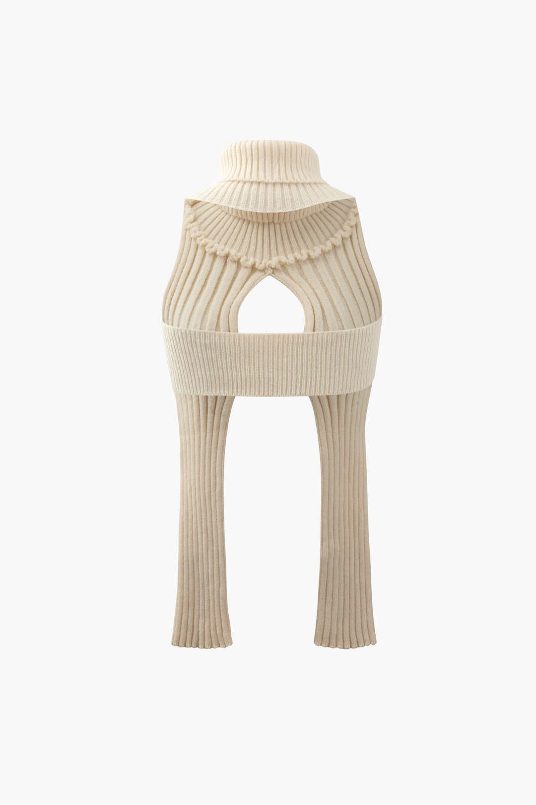 Turtleneck Cut Out Sleeveless Crop Top sold by Micas product image thumbnail 2