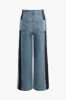 Kontrast jeans med brede ben sold by Micas