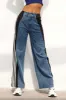 Kontrast jeans med brede ben sold by Micas
