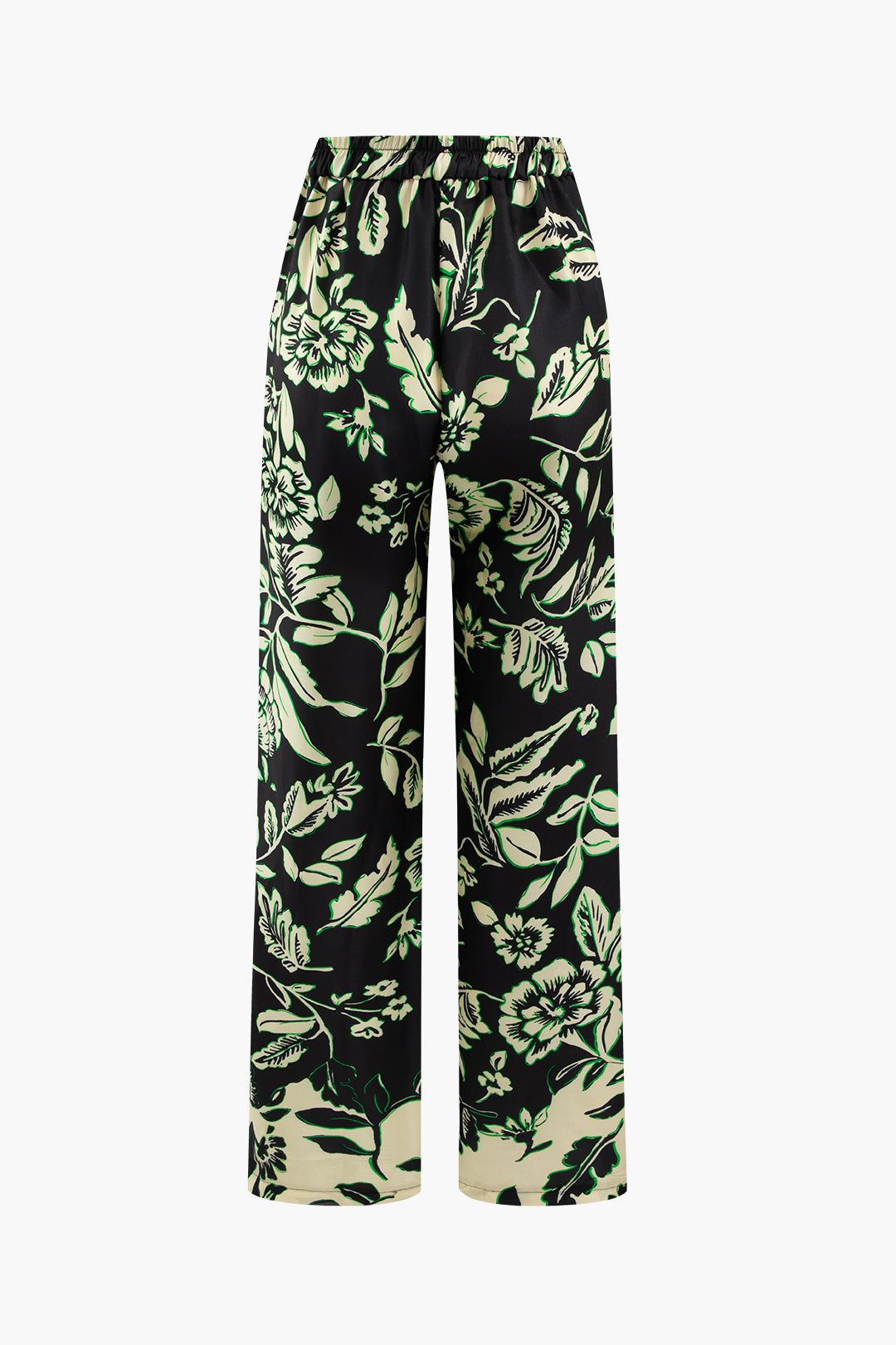 Floral Print High Waisted Straight Leg Pants sold by Micas product image thumbnail 2