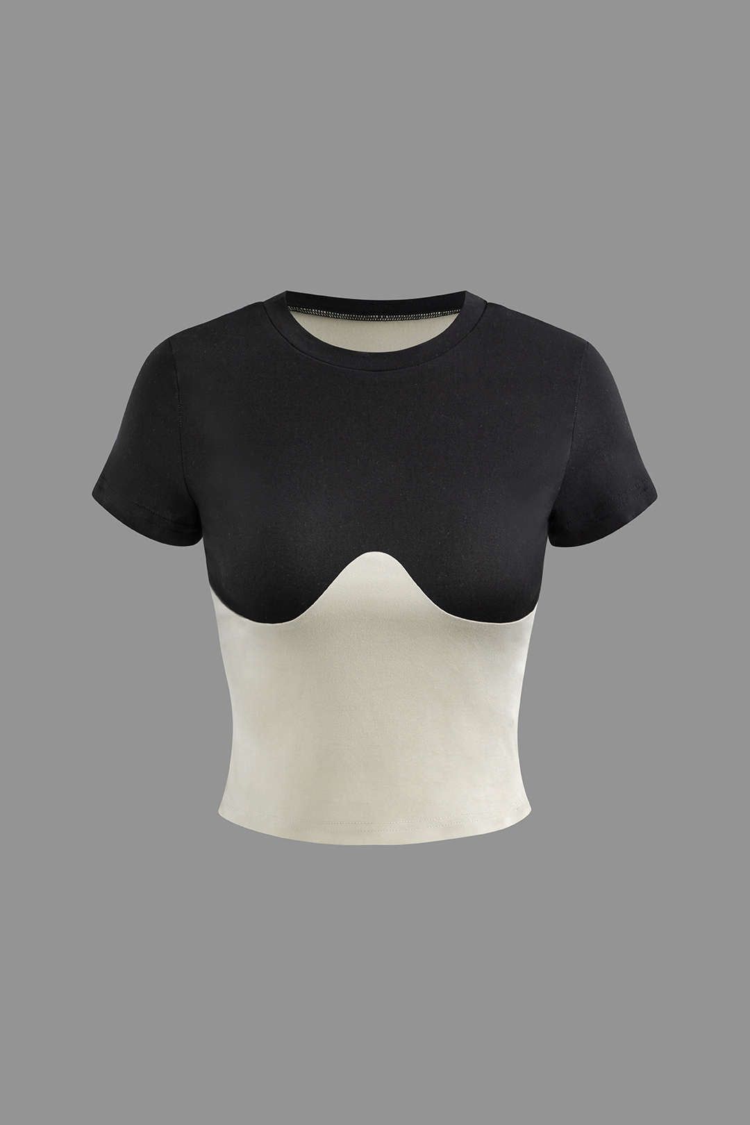 Contrast Round Neck T-shirt sold by Micas