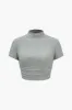 Grundlæggende solid beskåret t-shirt sold by Micas