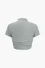 Grundlæggende solid beskåret t-shirt sold by Micas