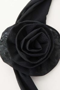 Mesh Strapless Midi Dress With Rose Neck Scarf sold by Micas