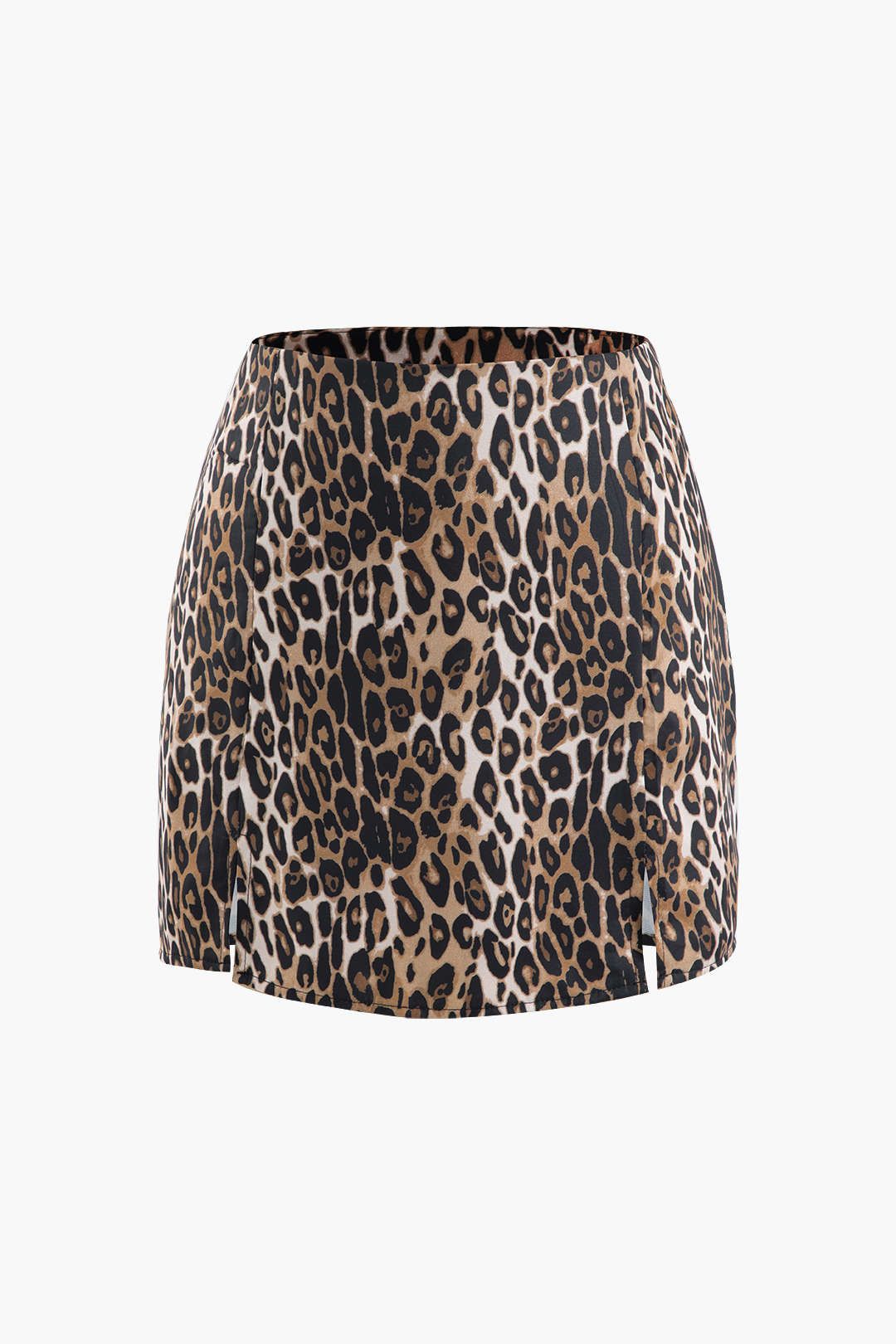 Leopard Print Slit Shorts sold by Micas