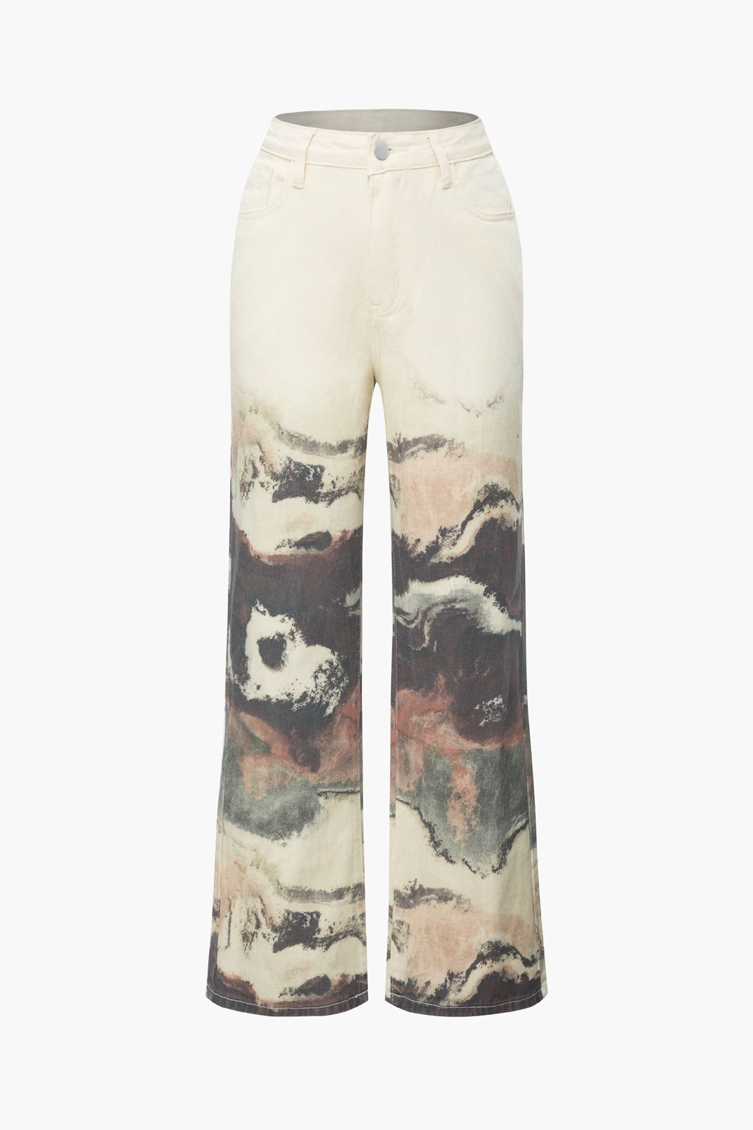 Tie Dye High Waisted Wide Leg Jeans sold by Micas