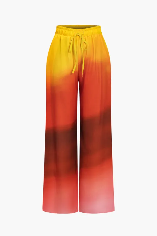Ombre Print Wide Leg Trousers sold by Micas