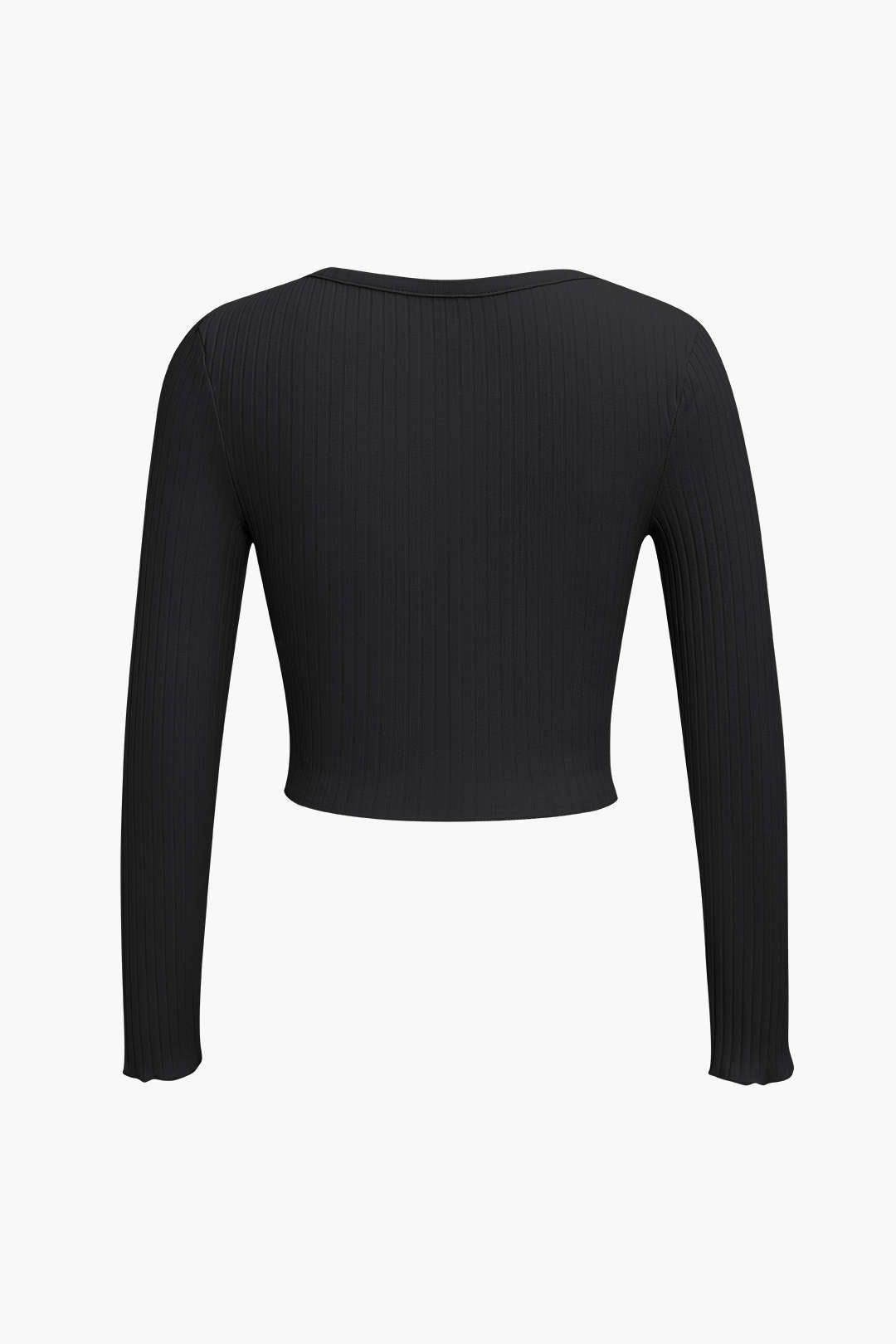 Ribbed Sweetheat Neckline Long Sleeve Top sold by Micas product image thumbnail 5