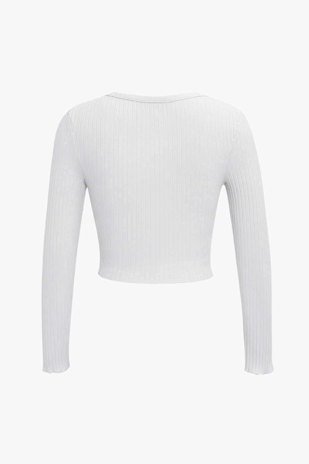 Ribbed Sweetheat Neckline Long Sleeve Top sold by Micas product image thumbnail 6