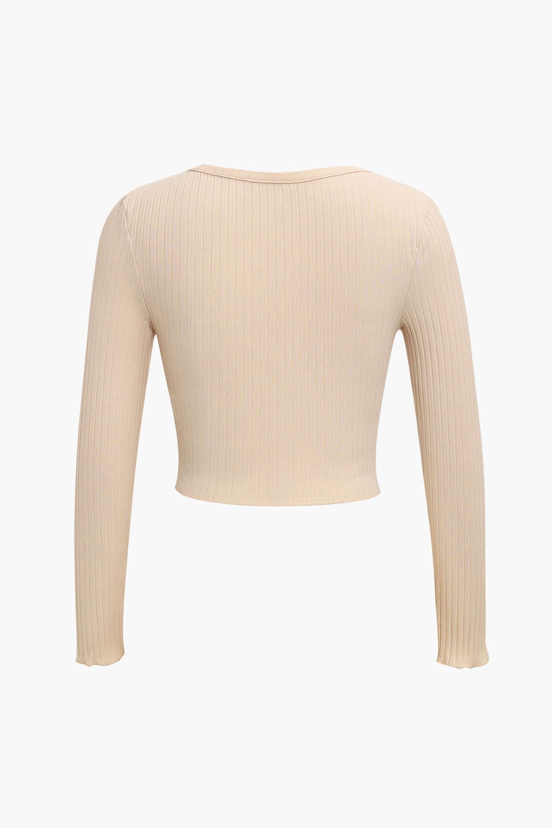 Ribbed Sweetheat Neckline Long Sleeve Top sold by Micas product image thumbnail 4