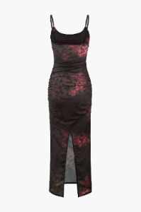 Floral Print Back Slit Maxi Dress sold by Micas